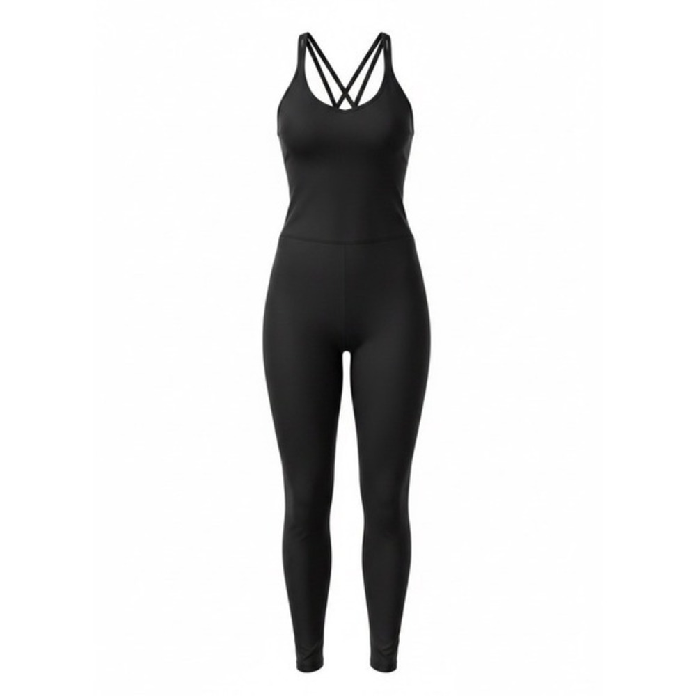 NUX Willow Bodysuit Black Activewear Yoga Jumpsuit P0708 Small NEW with tags m